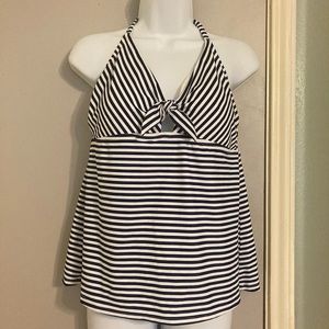 Kona Sol NWT Navy white swim top